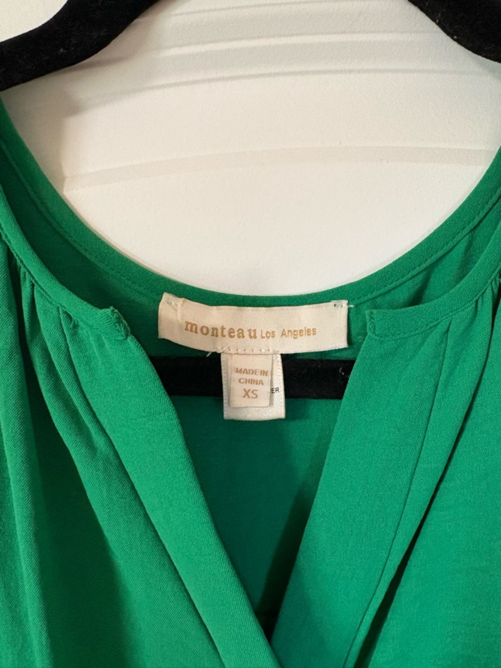 Monteau Emerald Green Tiered Maxi Dress with Smocked Waist - Picture 3 of 7